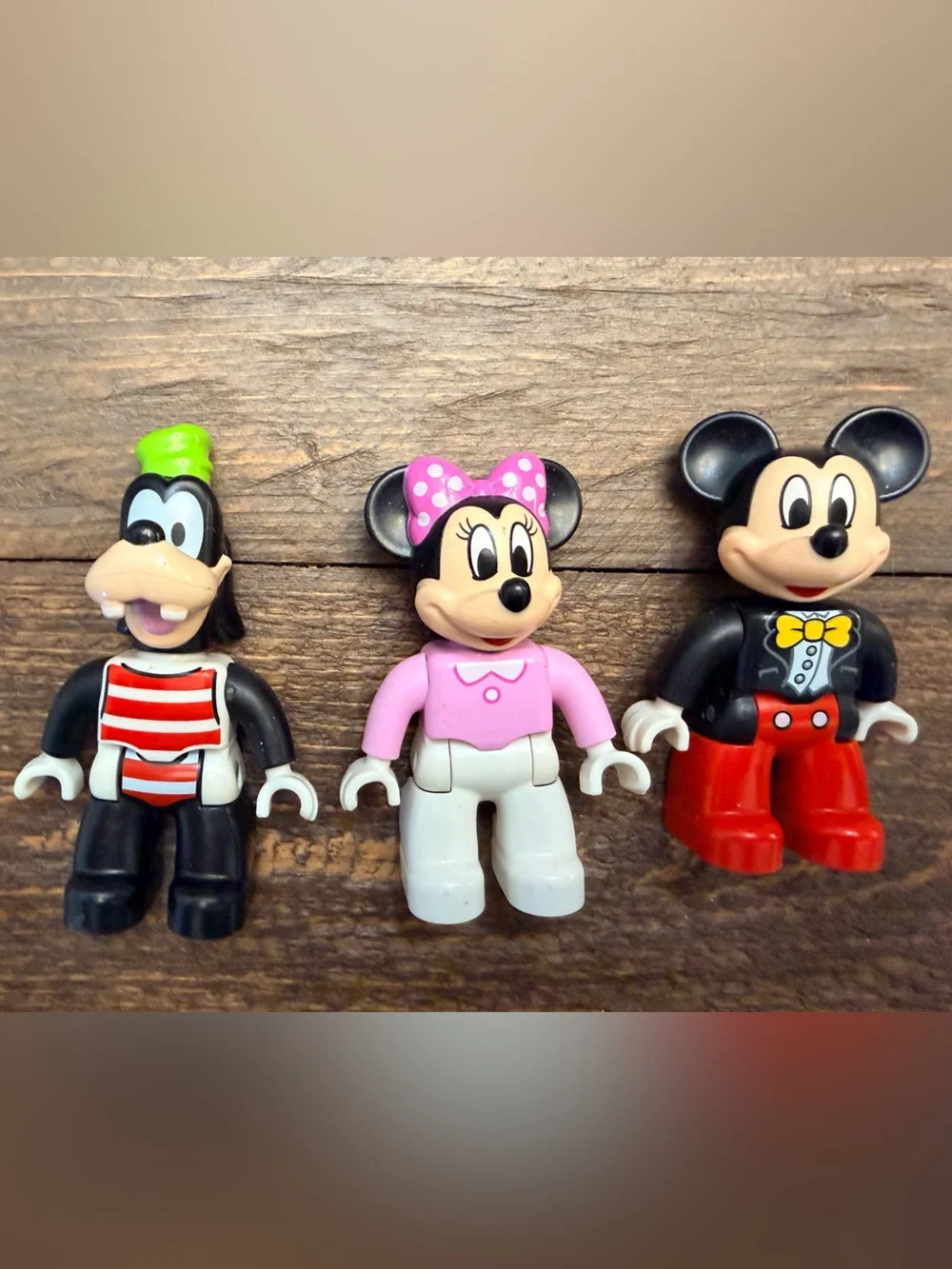 LEGO DUPLO Disney Figure Lot - Mickey Mouse, Minnie Mouse & Goofy (Set of 3)
